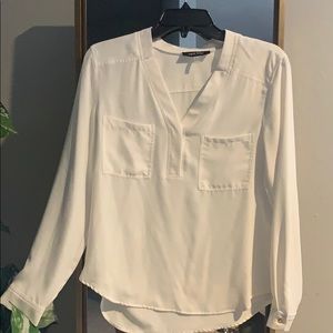 Nine West - White V-neck Blouse